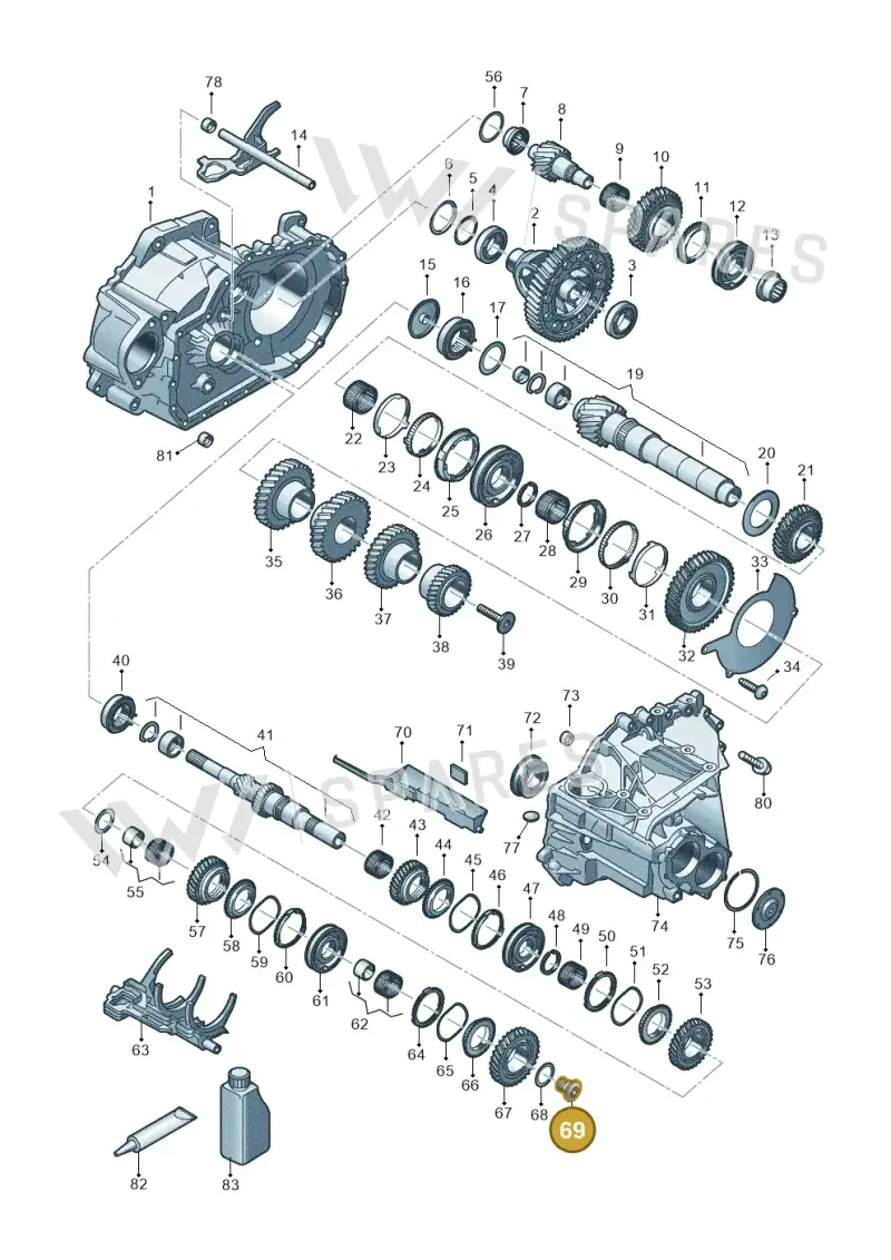 WHT007671A — Volkswagen Caddy Maxi Kombi (2020-2024) diagram 5h0311150, position 69