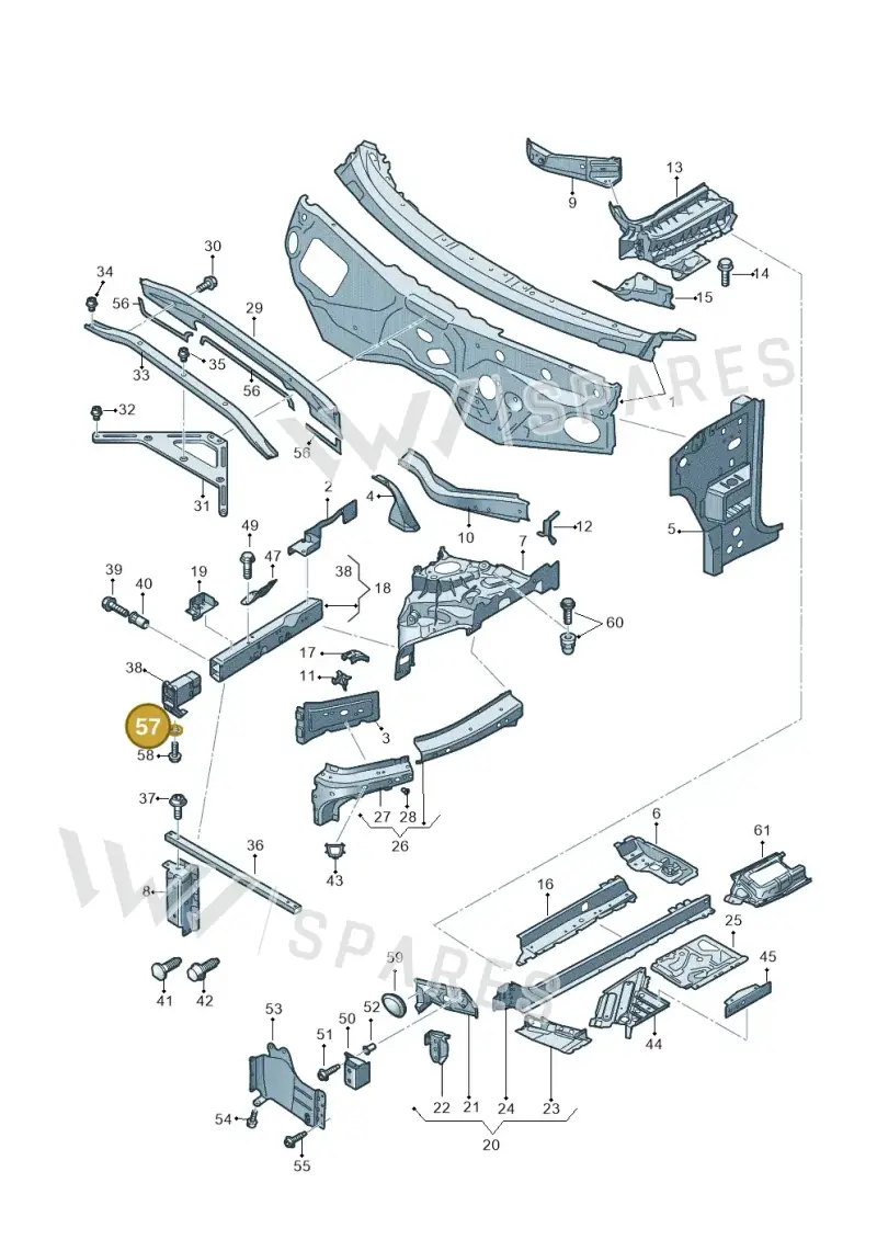 WHT007690 — Audi RS Q8 (2019-2025) diagram 429805000, position 57