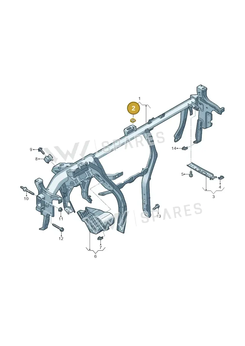 WHT007709 — Audi RS Q3 Sportback (2019-2024) diagram 597857000, position 2