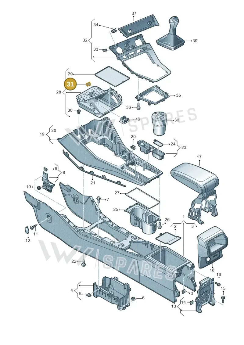 WHT007709 — Audi RS Q3 Sportback (2019-2024) diagram 597863500, position 31