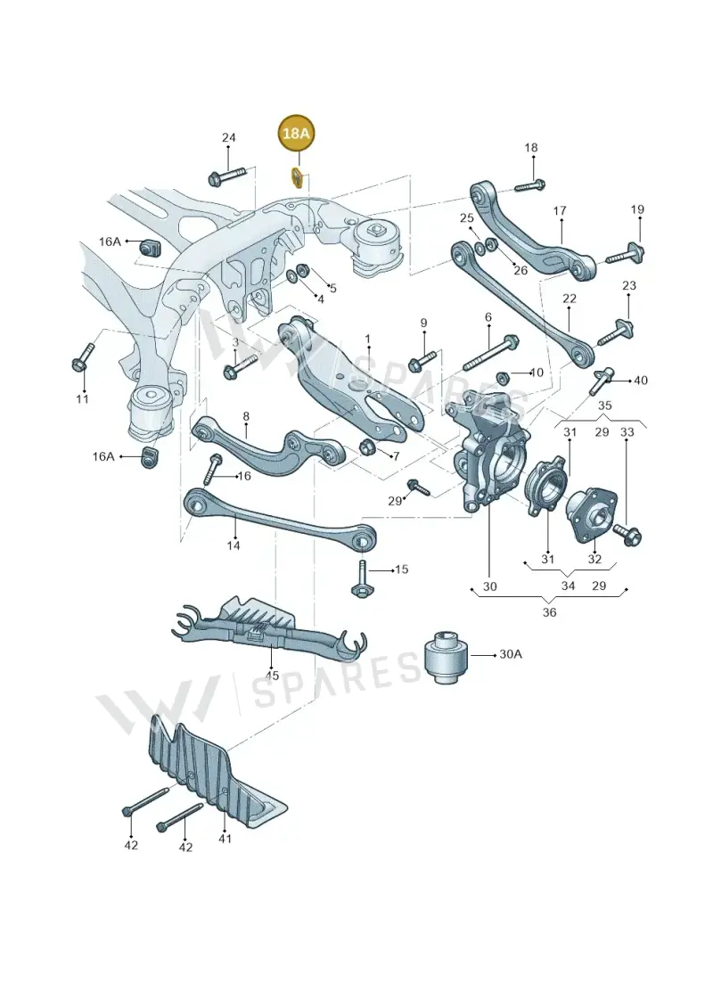 WHT007726 — Audi Q5 qu. 2.0 (2018-) diagram 428505040, position 18A