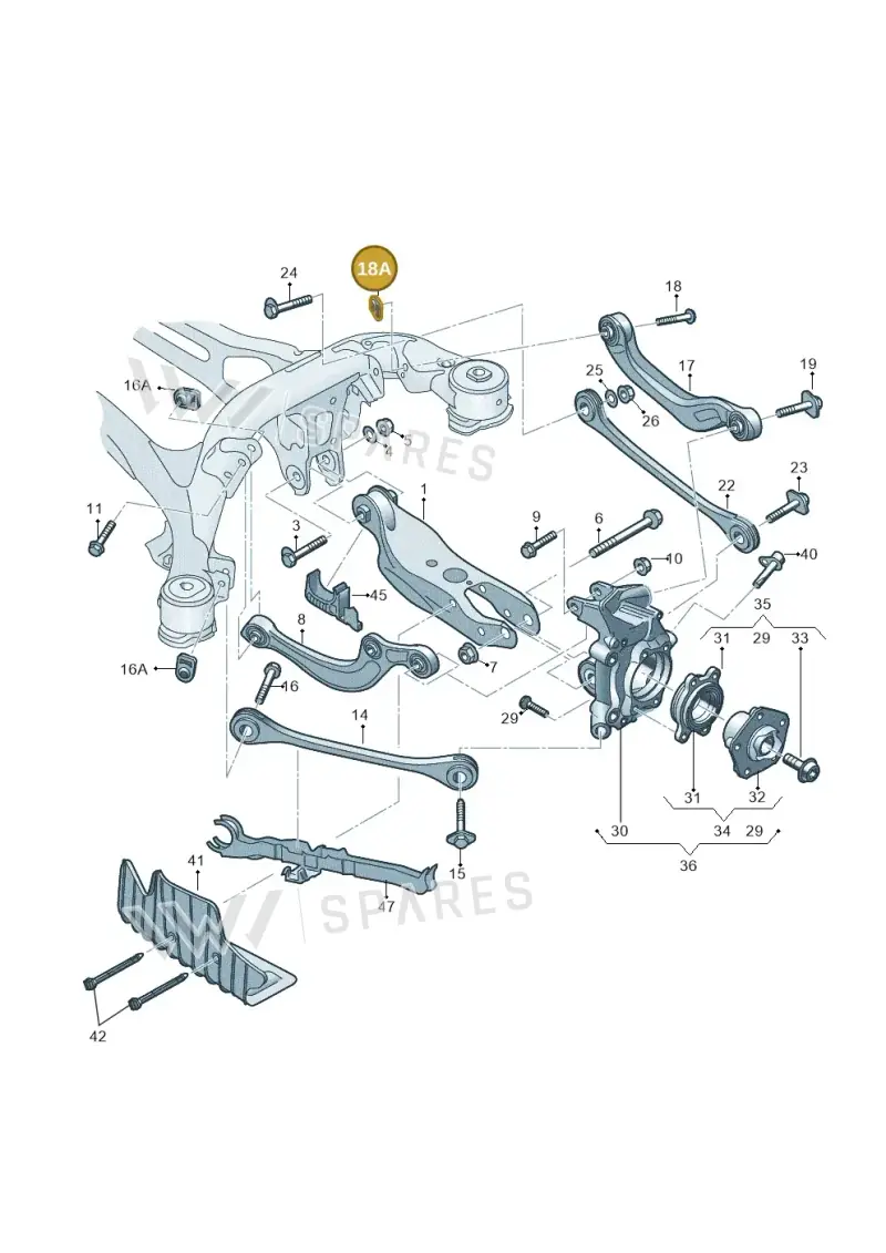 WHT007726 — Audi RS6 Avant (2019-2025) diagram 435505300, position 18A