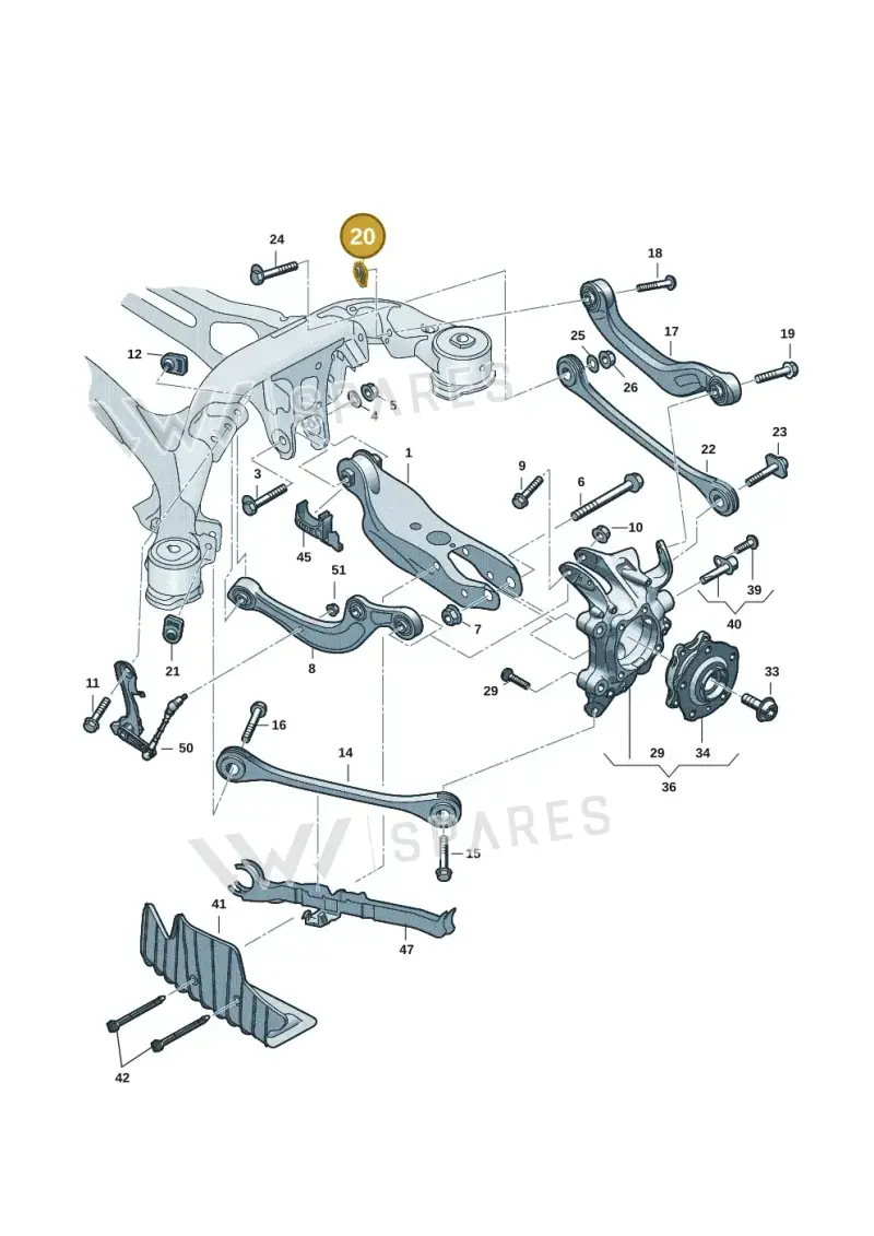 WHT007726 — Audi A5 Limousine (2024-2025) diagram 8wk505300, position 20