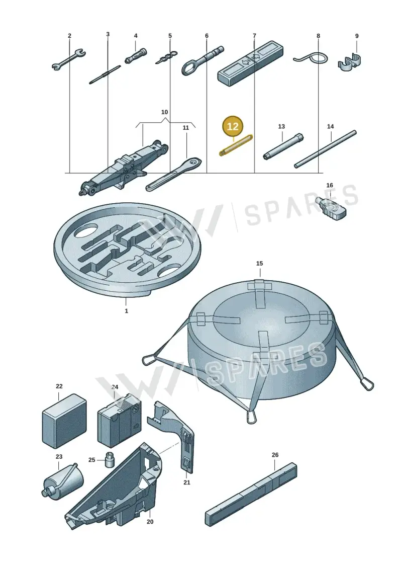 WHT007733 — Audi RS e-tron GT (2020-2025) diagram 4j1011100, position 12