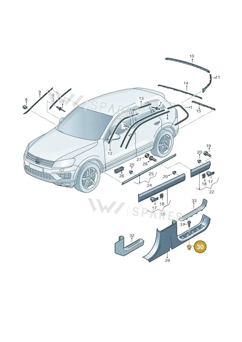 WHT007743 — Volkswagen Touareg (2014-2018) diagram 787853000, position 30