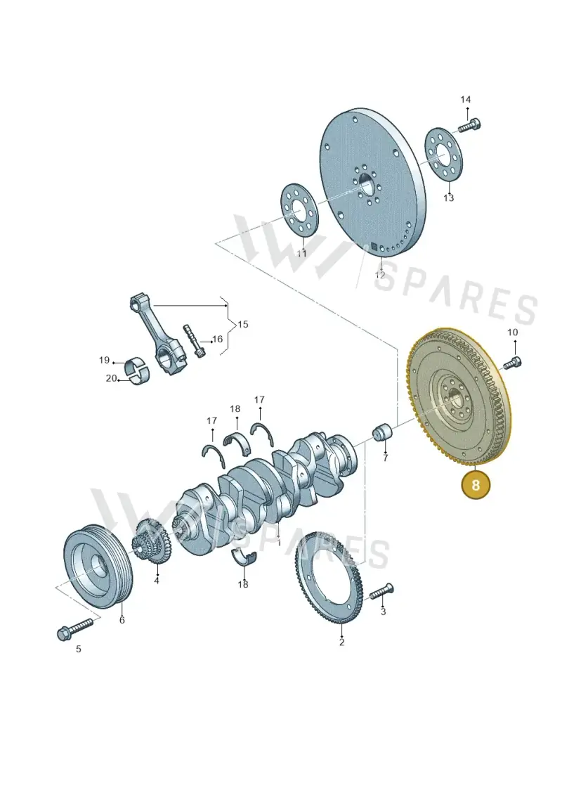 WHT007745A — Volkswagen Arteon (2017-2023) diagram 828105027, position 8