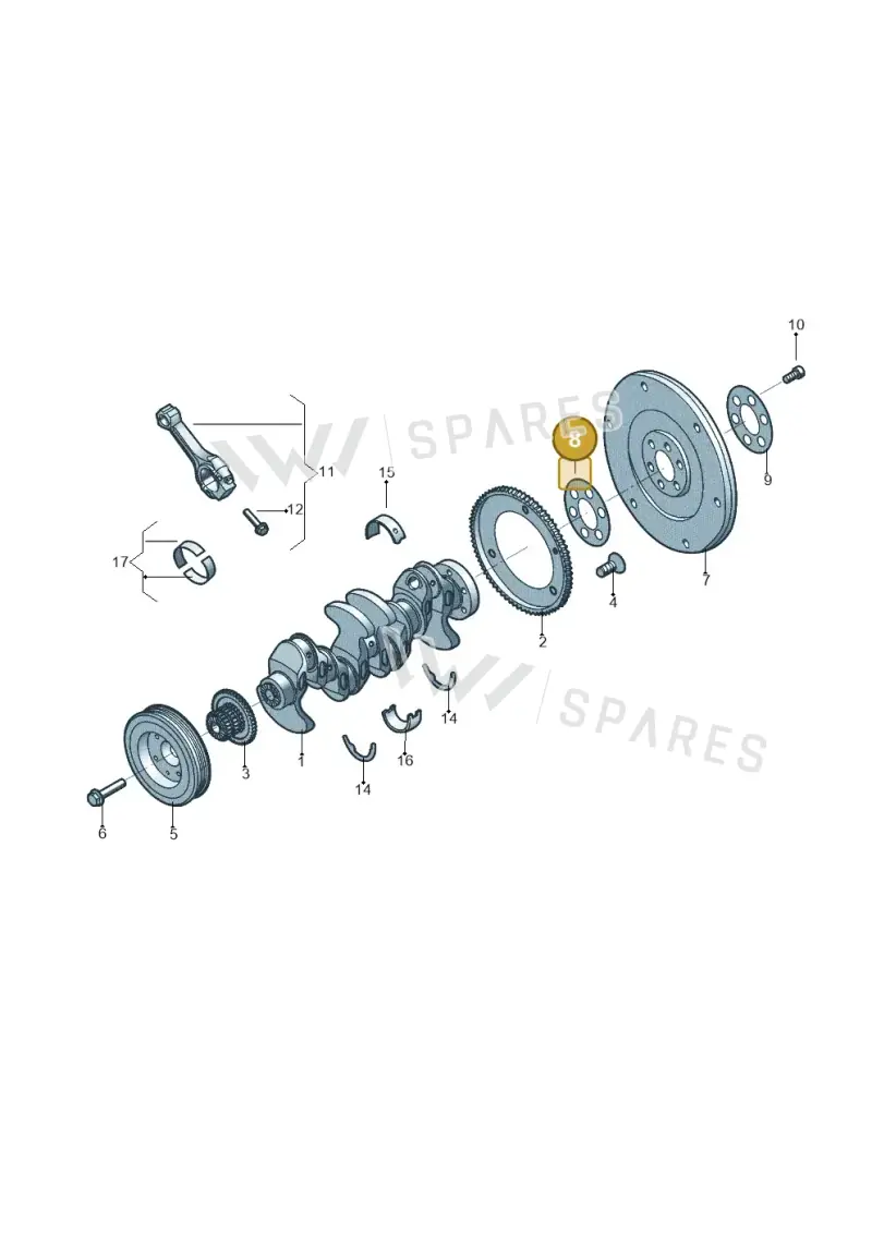 WHT007745A — Volkswagen Tiguan 2.0 4Motion (2017-2024) diagram 833105080, position 8