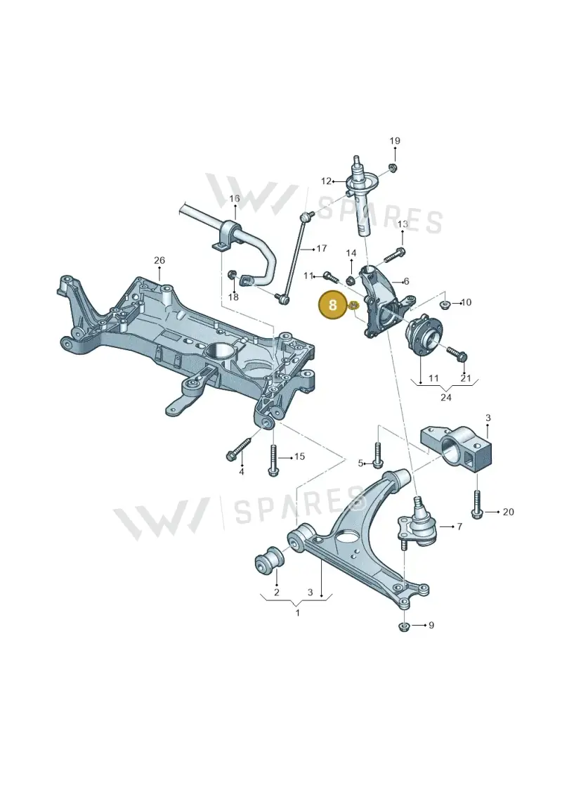 WHT007748 — Audi RS Q3 (2013-2018) diagram 460407000, position 8