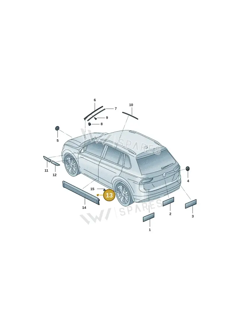 WHT007768 — Volkswagen Viloran (2021-2022) diagram 30d853000, position 13