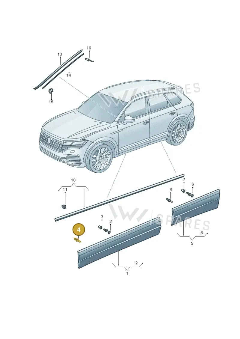 WHT007768 — Volkswagen Touareg (2017-2023) diagram 439853020, position 4