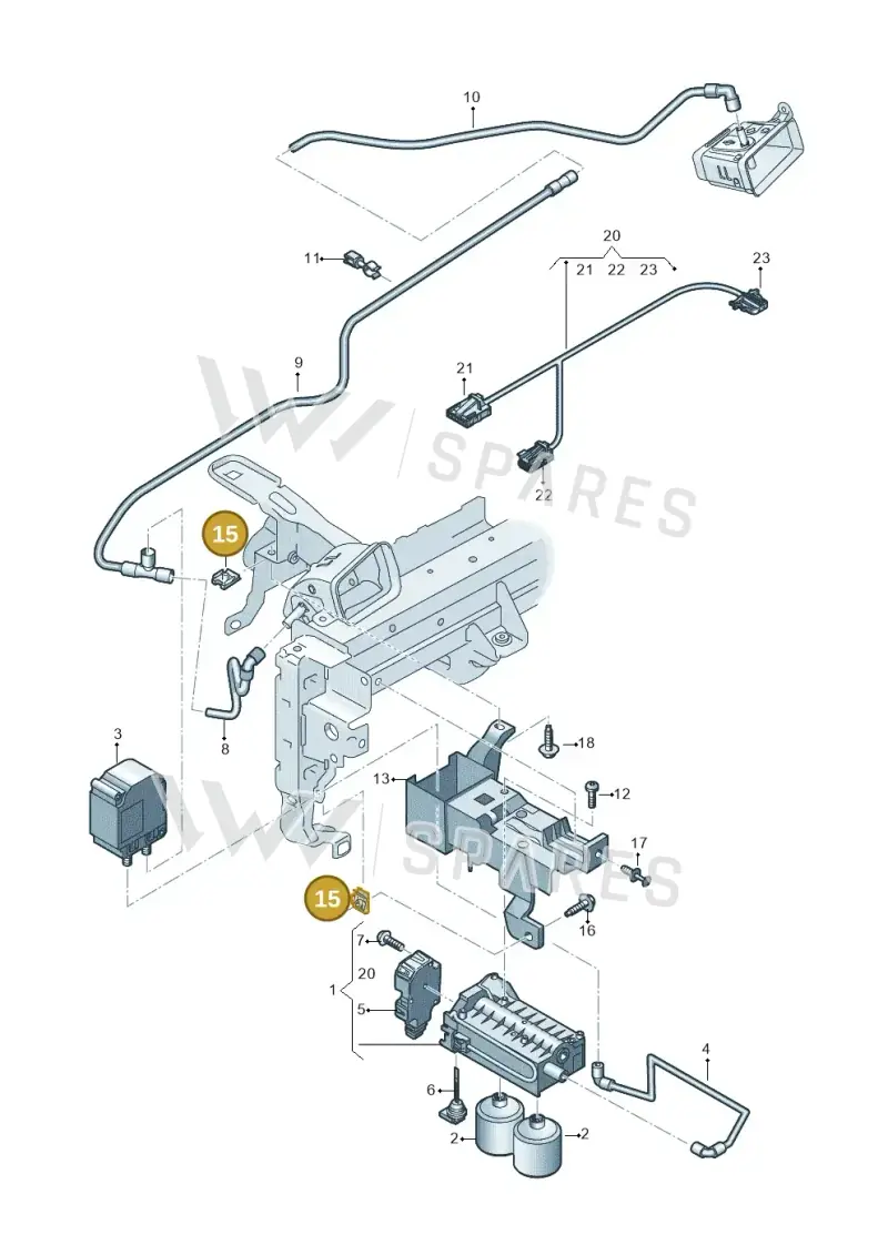 WHT007797 — Audi Q8 e-tron (2018-2025) diagram 586819150, position 15