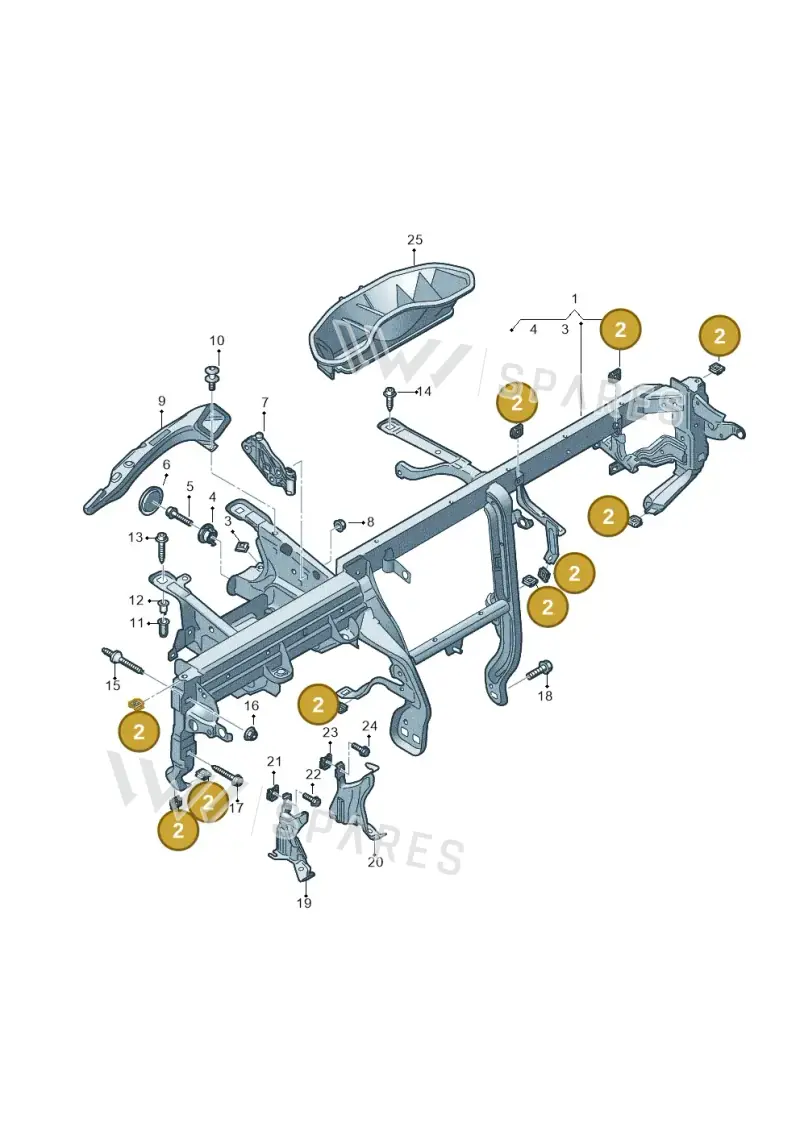 WHT007797 — Audi RS4 Avant (2017-2025) diagram 849857000, position 2