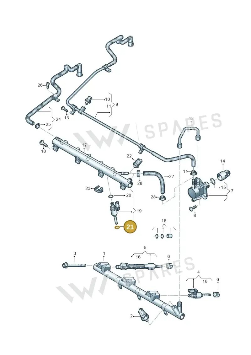 WHT007801 — Volkswagen Teramont (2021-2023) diagram 809133200, position 21