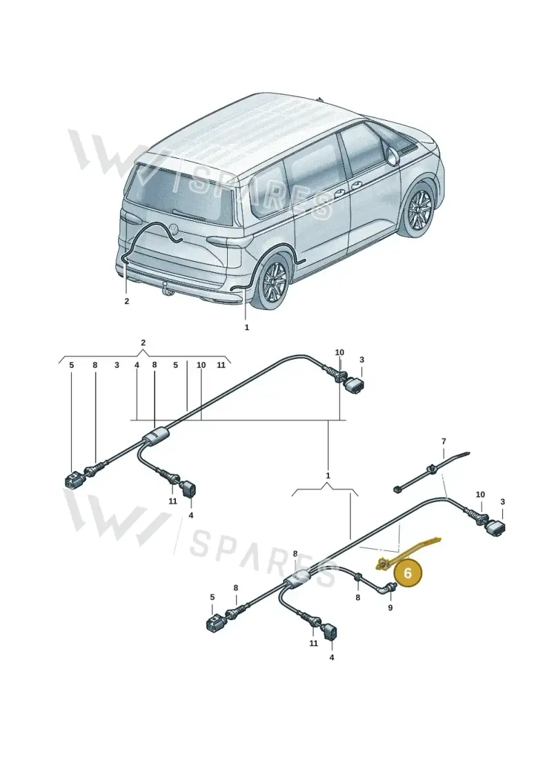 WHT007803 — Volkswagen Multivan (2021-) diagram 7t0972700, position 6
