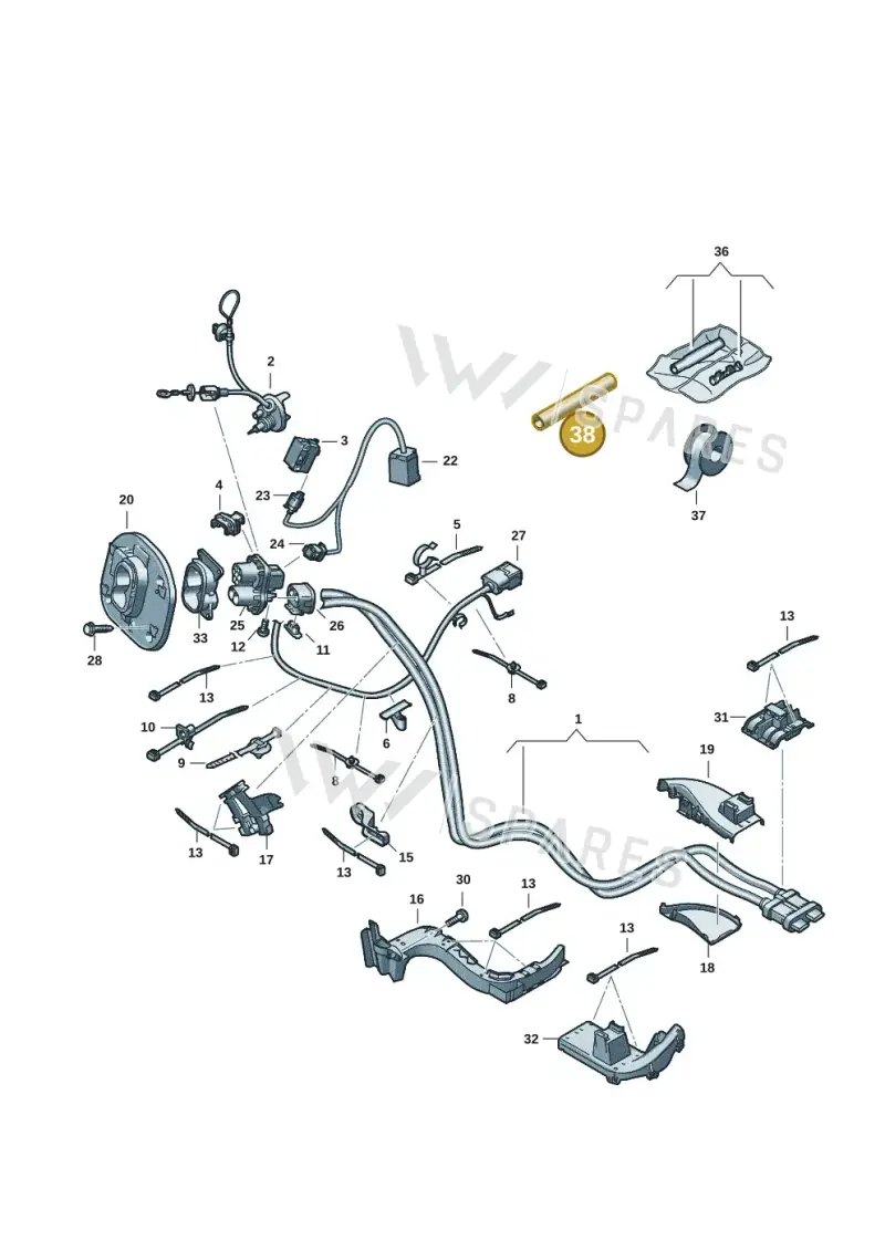 WHT007816 — Volkswagen ID.3 (2019-2025) diagram 10a970006, position 38