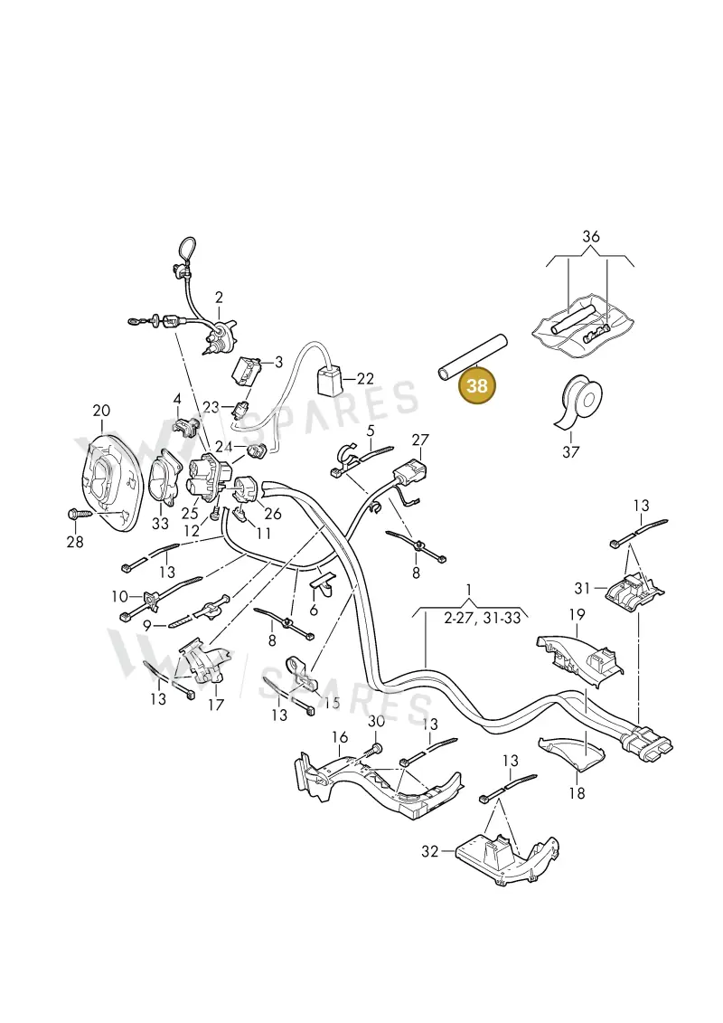 WHT007816 — Volkswagen ID.4 (2020-2025) diagram 11a970006, position 38