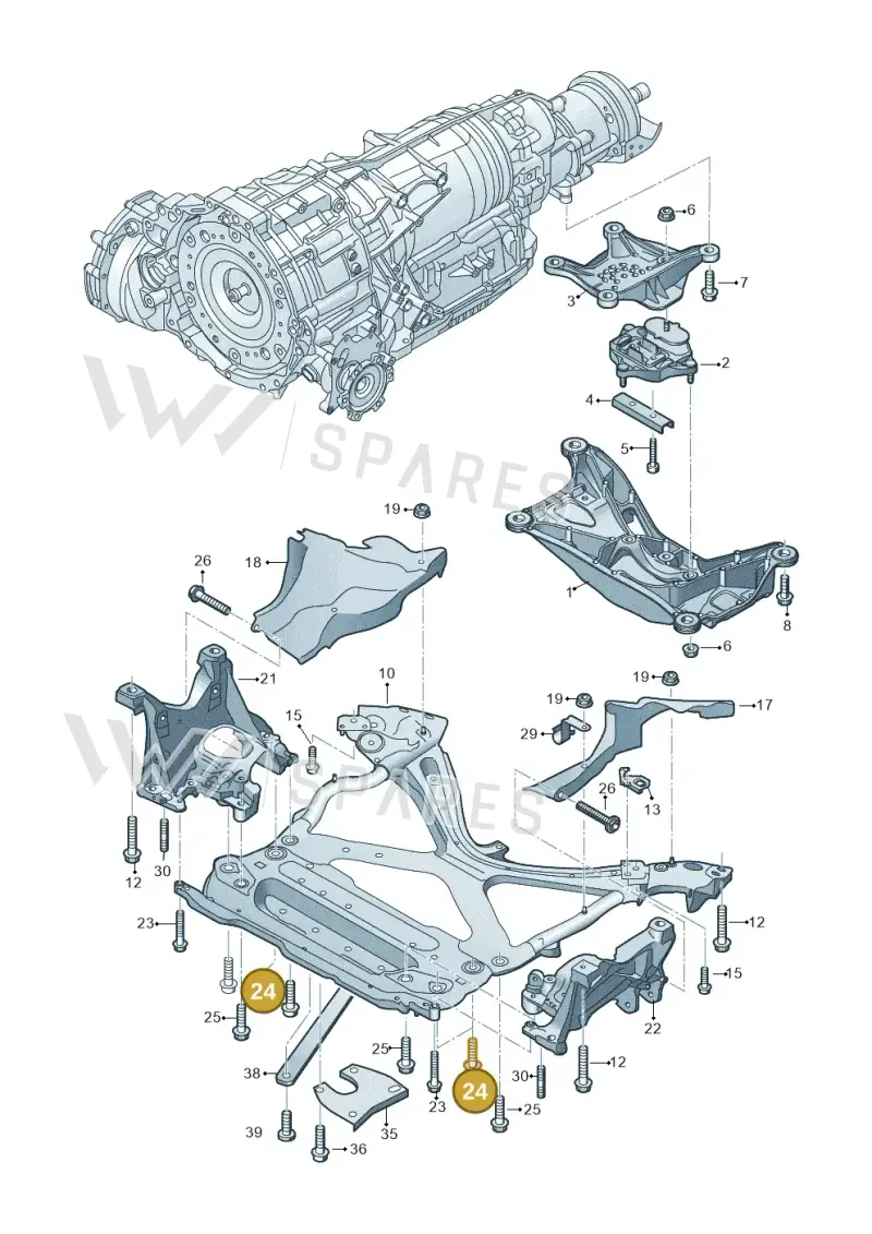 WHT007825 — Audi A5 Cabriolet (2016-2025) diagram 848399700, position 24