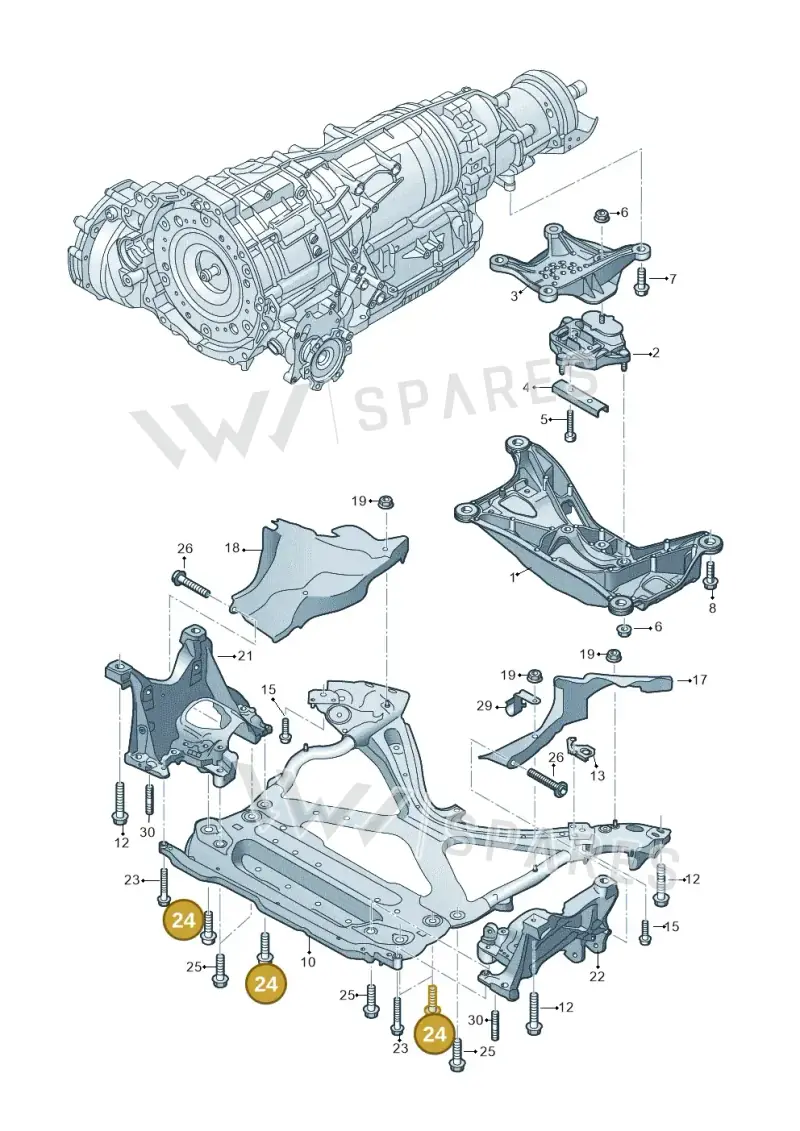 WHT007825 — Audi A5 Sportback (2016-2025) diagram 849399700, position 24