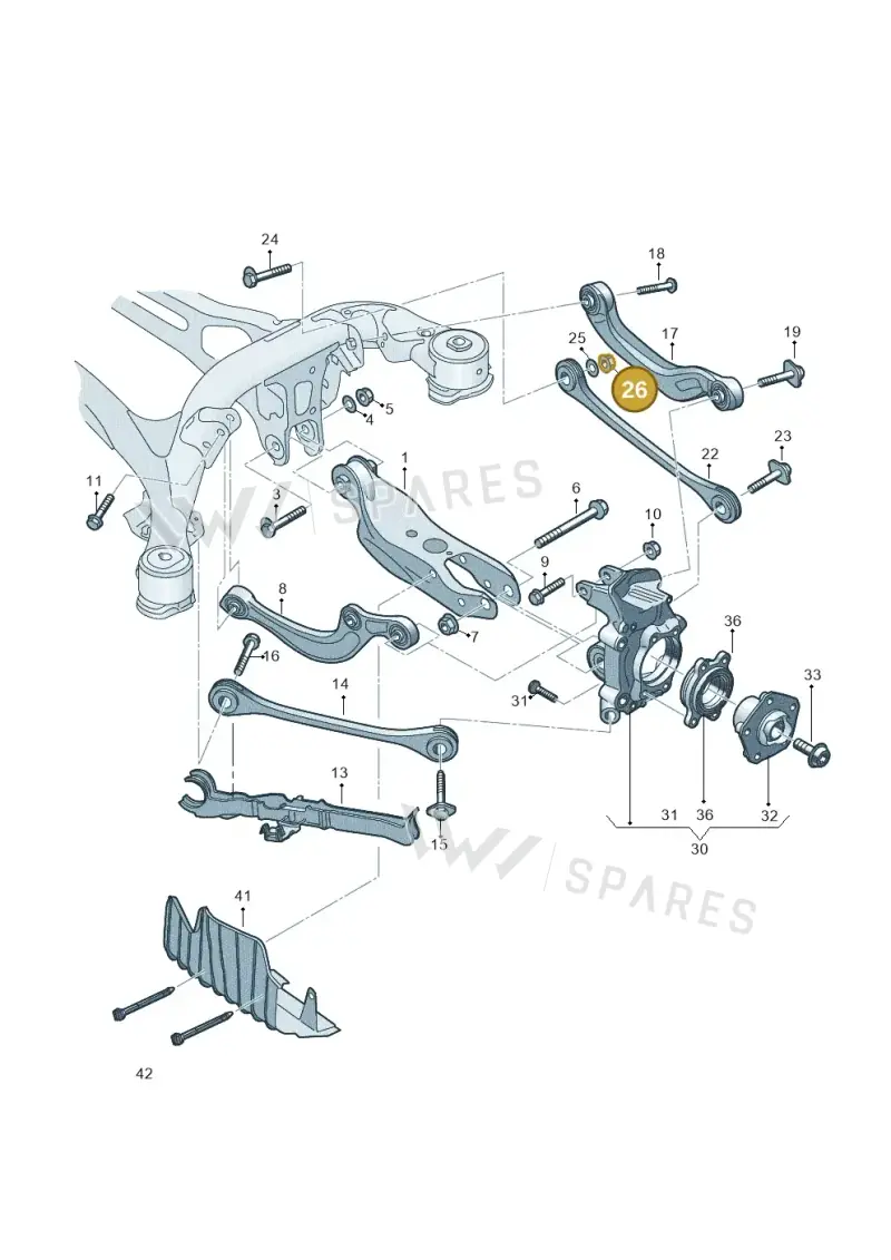 WHT007828 — Volkswagen Touareg (2017-2023) diagram 439505005, position 26