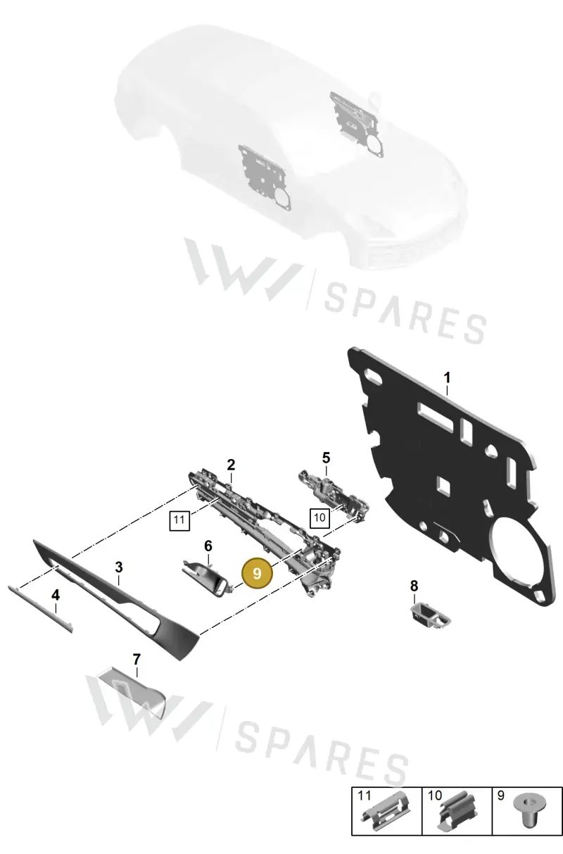 WHT007831A — Porsche Panamera (2023-2025) diagram p62808400, position 9