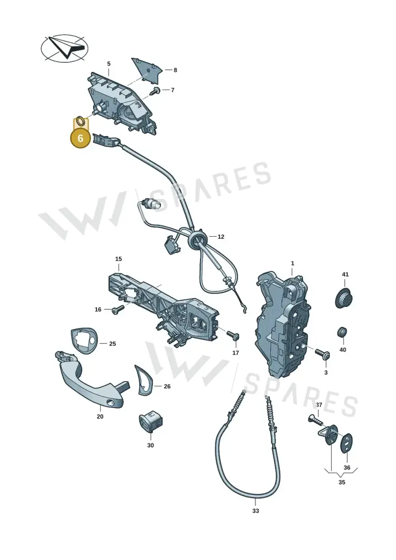 WHT007934 — Volkswagen Golf 2.0 BlueMotion (2019-2024) diagram 5h0837000, position 6