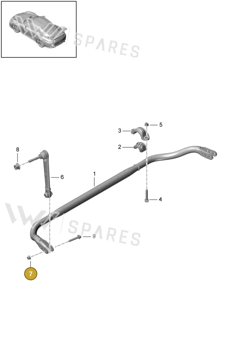 WHT007957 — Porsche GT2 RS Clubsport (2013-2020) diagram p42402008, position 7