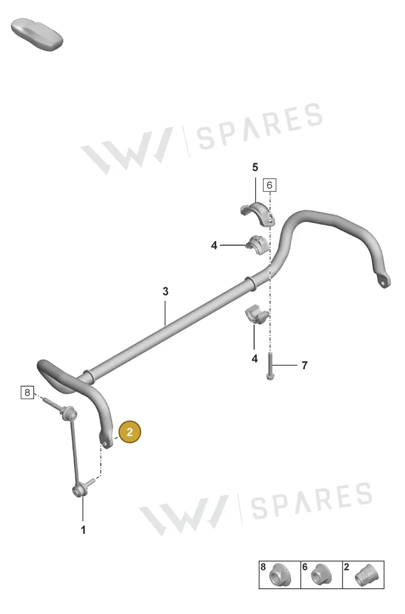 WHT007957 — Porsche 992 Carrera 4 GTS (2018-2024) diagram p53402005, position 2
