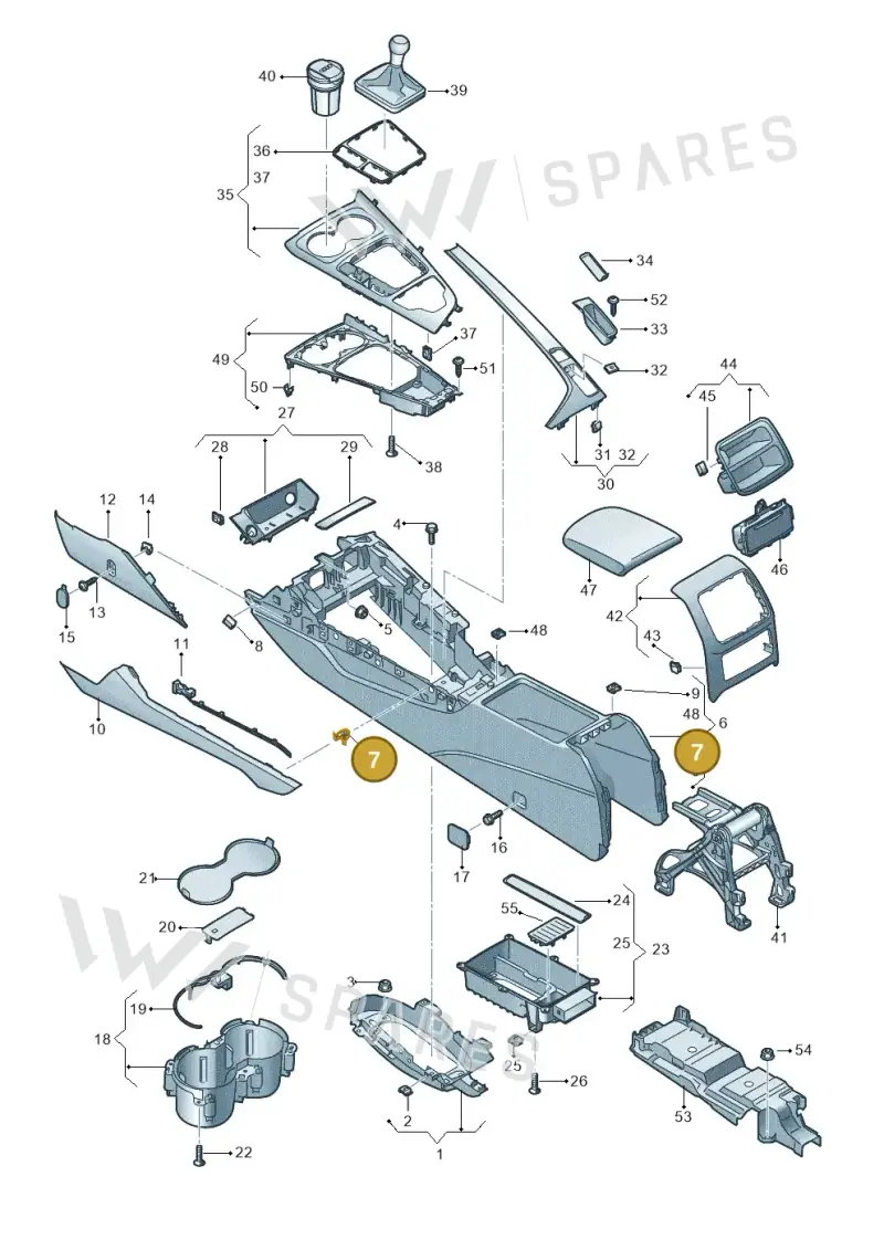 WHT008031 — Audi RS4 Avant (2017-2025) diagram 849863500, position 7