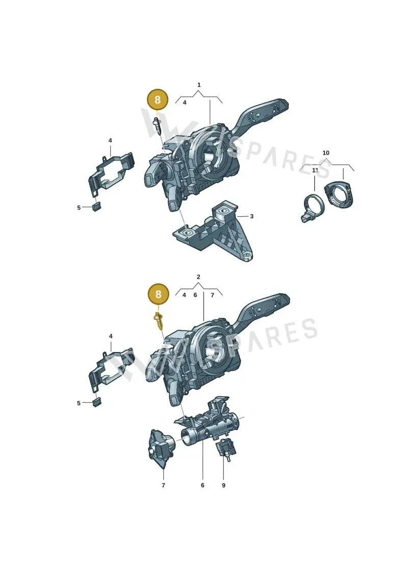 WHT008046 — Audi A1 Sportback (2018-2025) diagram 597953505, position 8