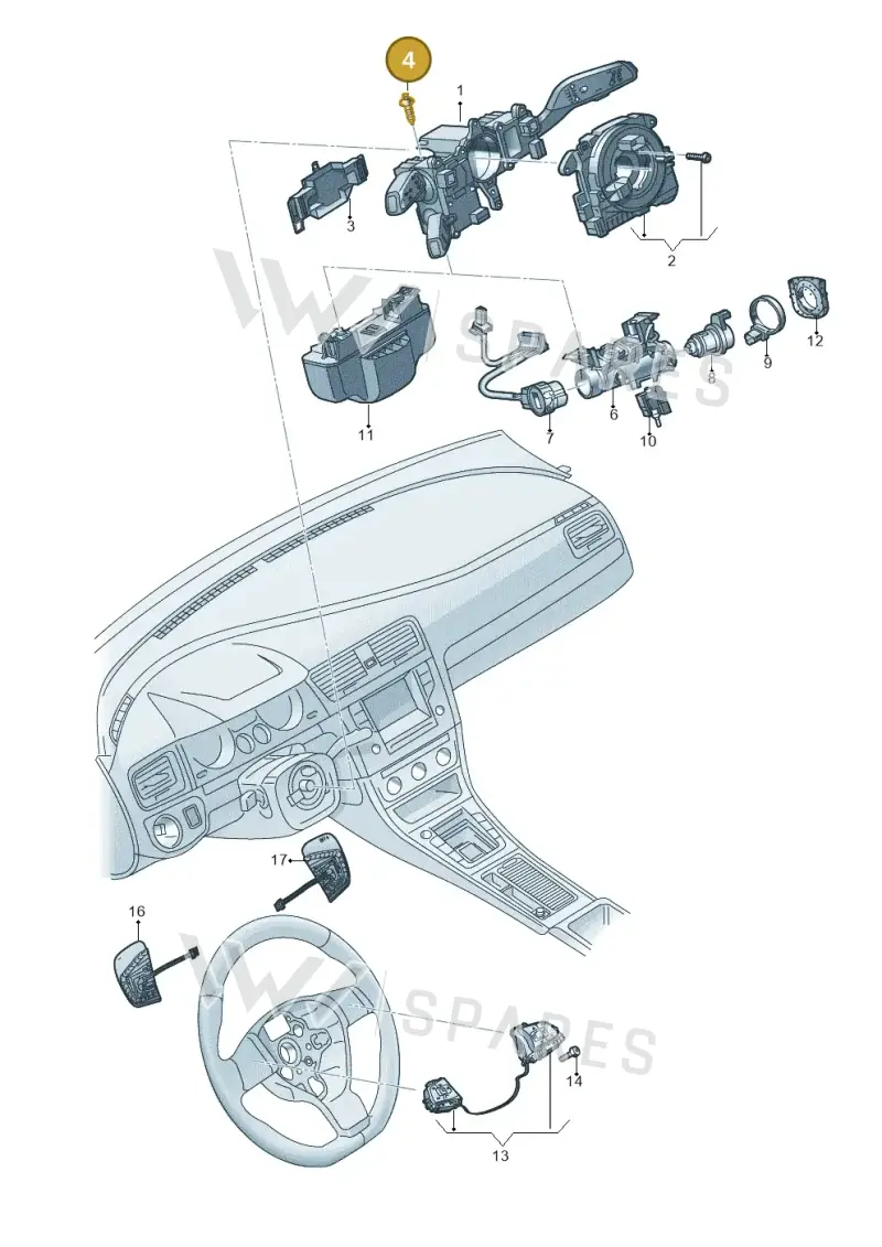 WHT008046 — Volkswagen Polo (2019-) diagram 746953500, position 4
