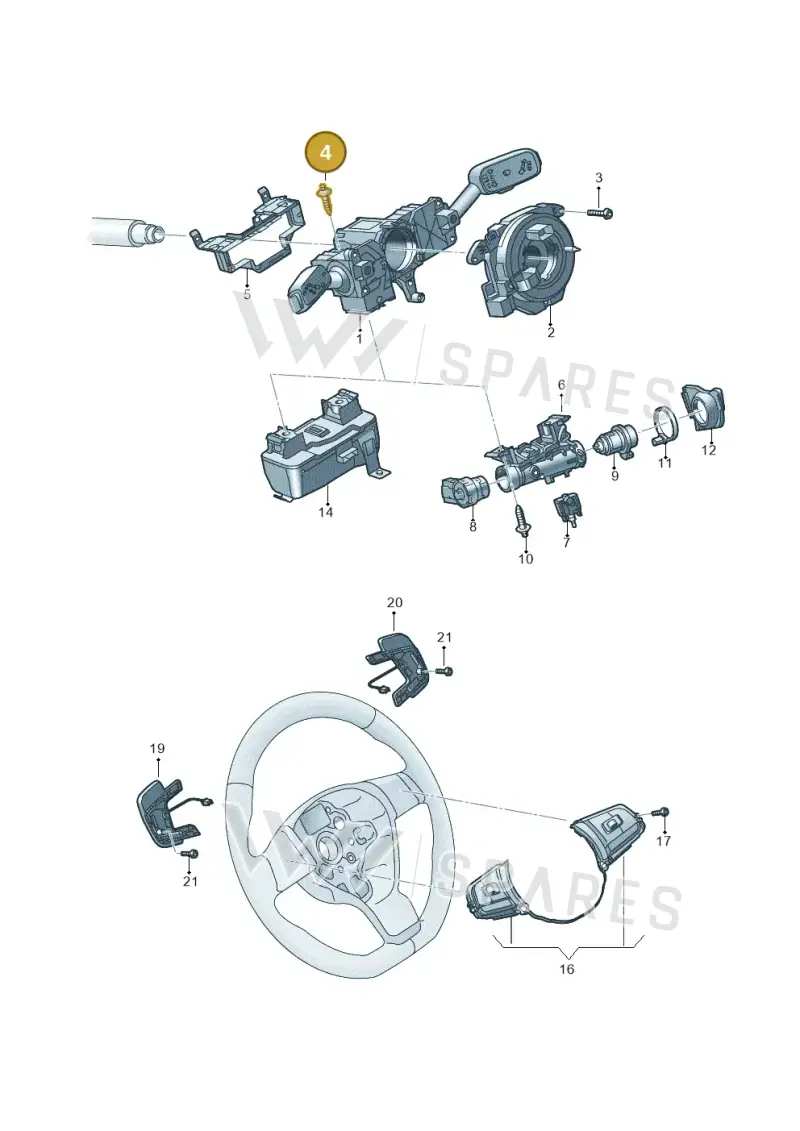 WHT008046 — Volkswagen T-Cross (2018-2025) diagram 837953500, position 4