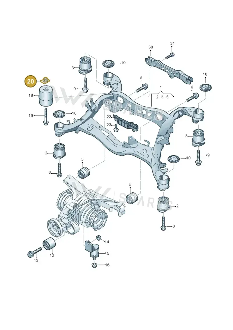 WHT008073A — Audi A6 (2018-2025) diagram 430505010, position 20