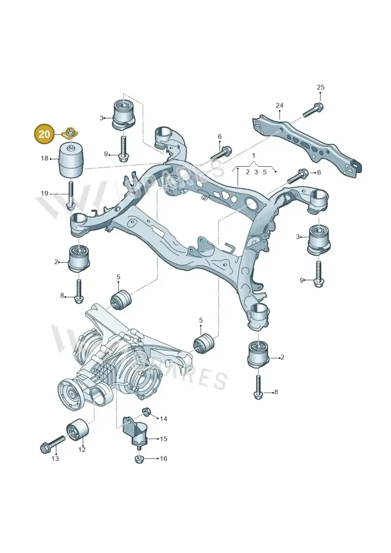 WHT008073A — Audi A8 (2017-2025) diagram 896505100, position 20