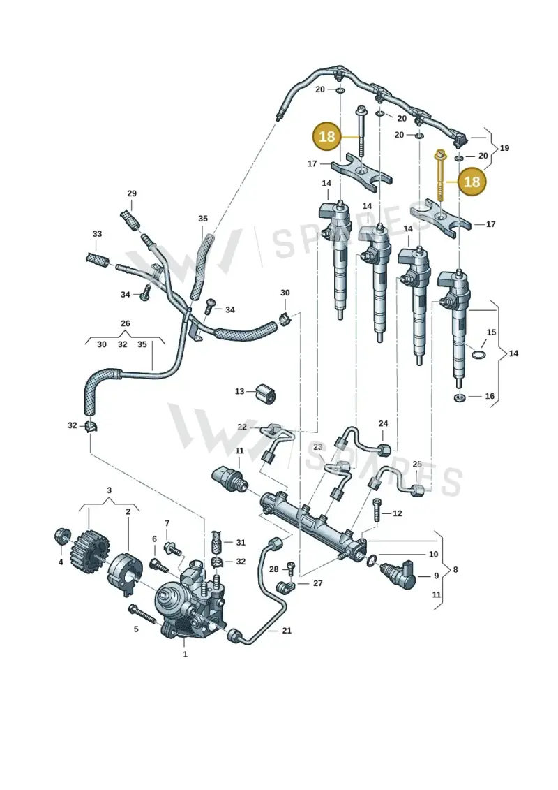 WHT008080A — Volkswagen Passat estate (2023-) diagram 2ka130010, position 18