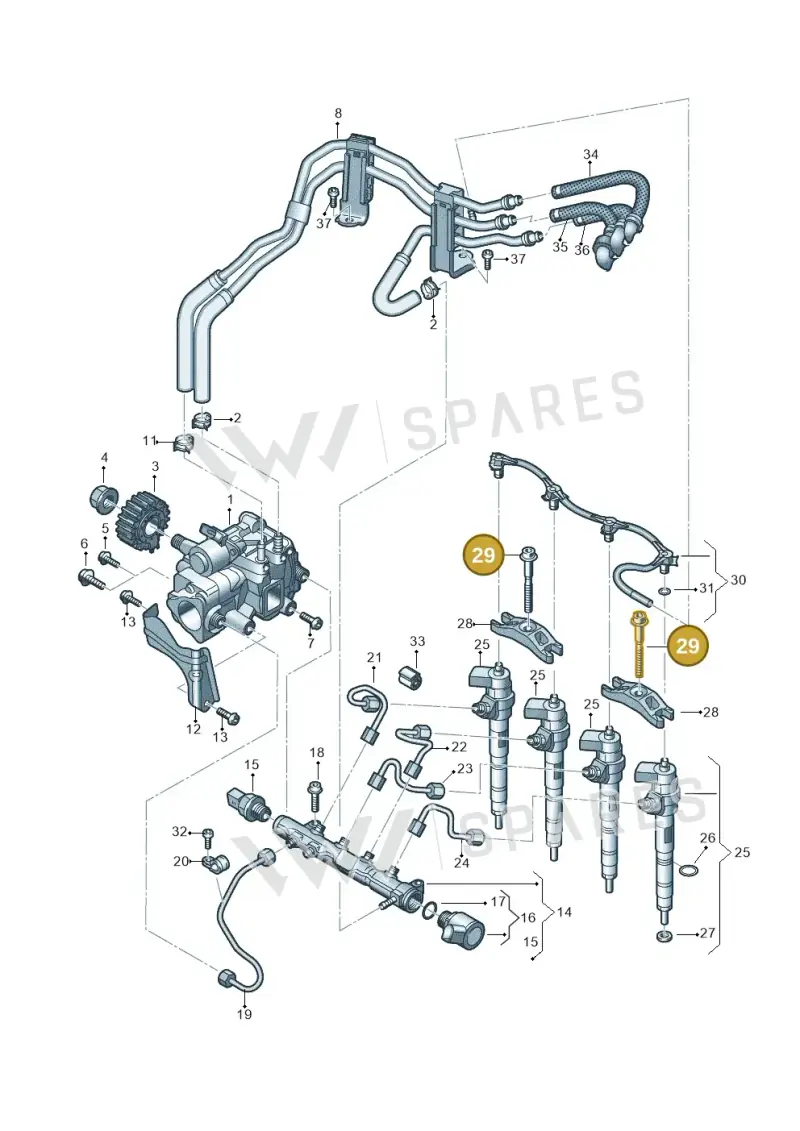 WHT008080A — Volkswagen Transport. multivan (2019-2024) diagram 7ep130015, position 29