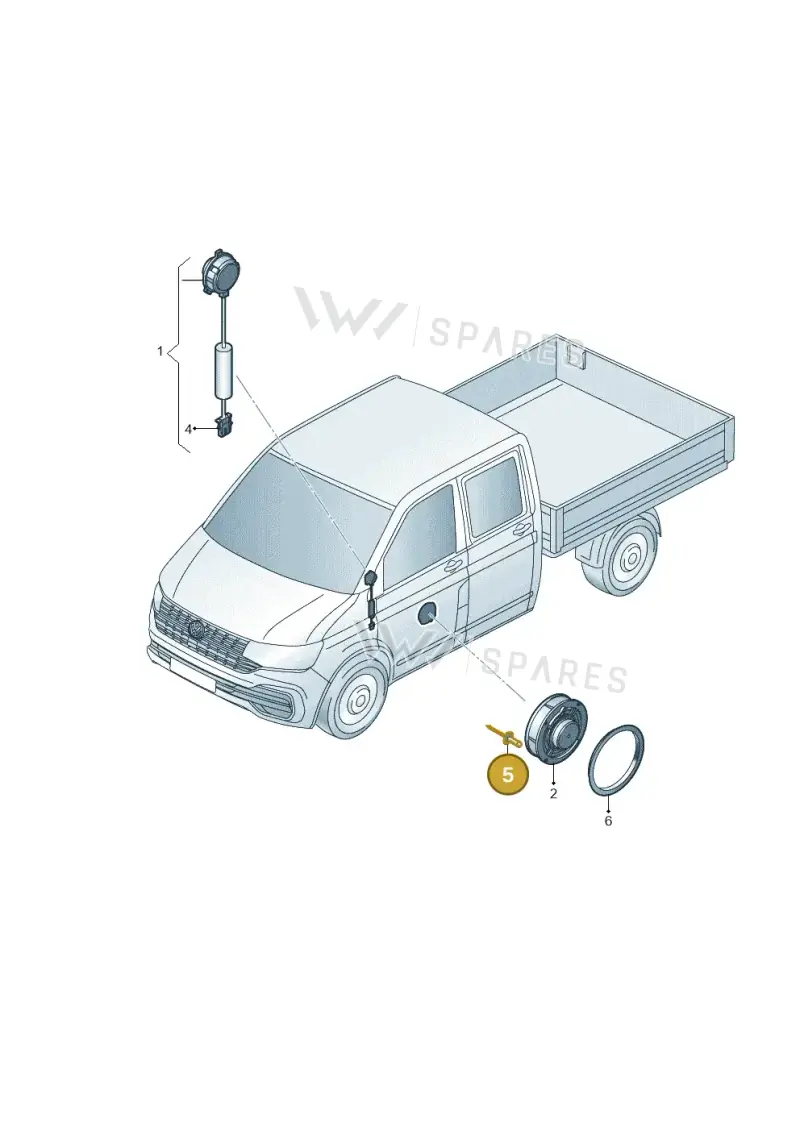 WHT008212 — Volkswagen Transporter Single Cab (2019-2024) diagram 7fp035035, position 5