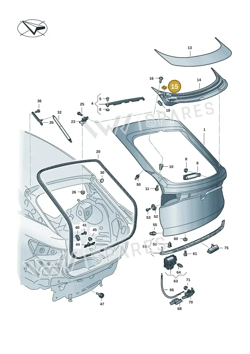 WHT008234A — Volkswagen ID.4 Pro (2020-2023) diagram 11a827100, position 15