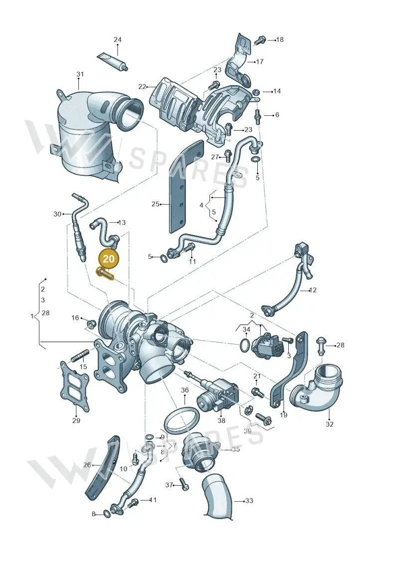 WHT008385 — Volkswagen Tiguan 2.0 4Motion (2017-2024) diagram 496145052, position 20