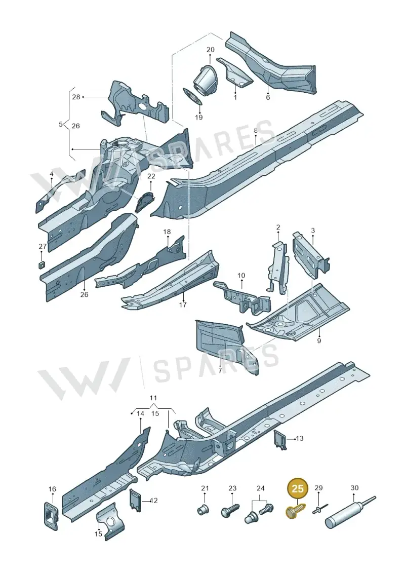 WHT008412 — Audi Q5 (2016-2025) diagram 896803000, position 25