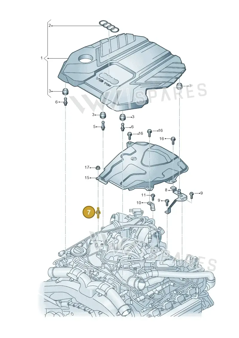 WHT008448 — Audi A8 (2017-2025) diagram 838103810, position 7