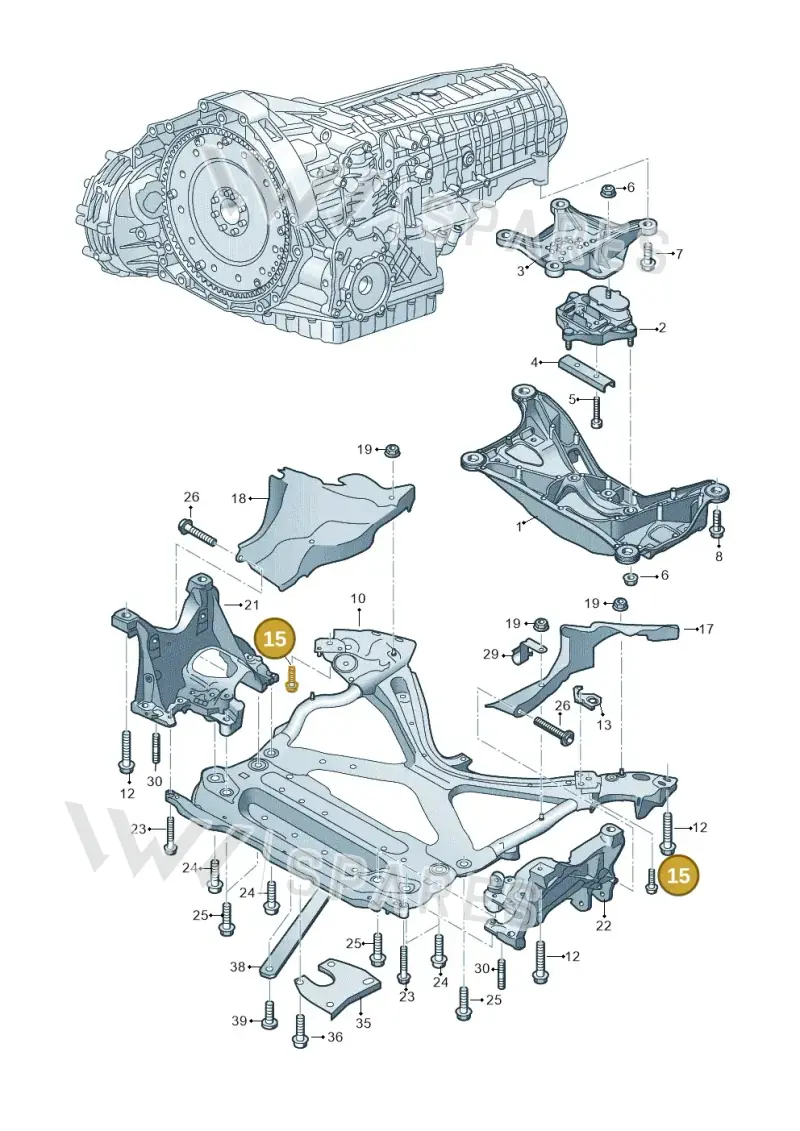 WHT008449 — Audi A5 Cabriolet (2016-2025) diagram 848399400, position 15