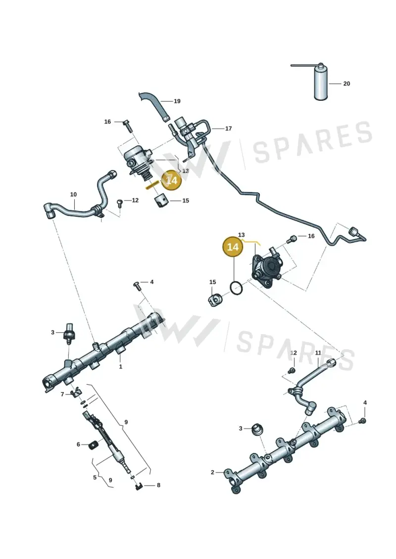 WHT008476 — Audi RS6 Avant (2019-2025) diagram 537133080, position 14