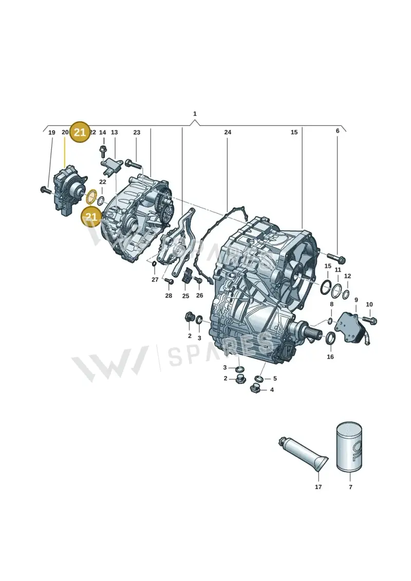 WHT008546 — Audi RS e-tron GT (2020-2025) diagram 4j1300500, position 21