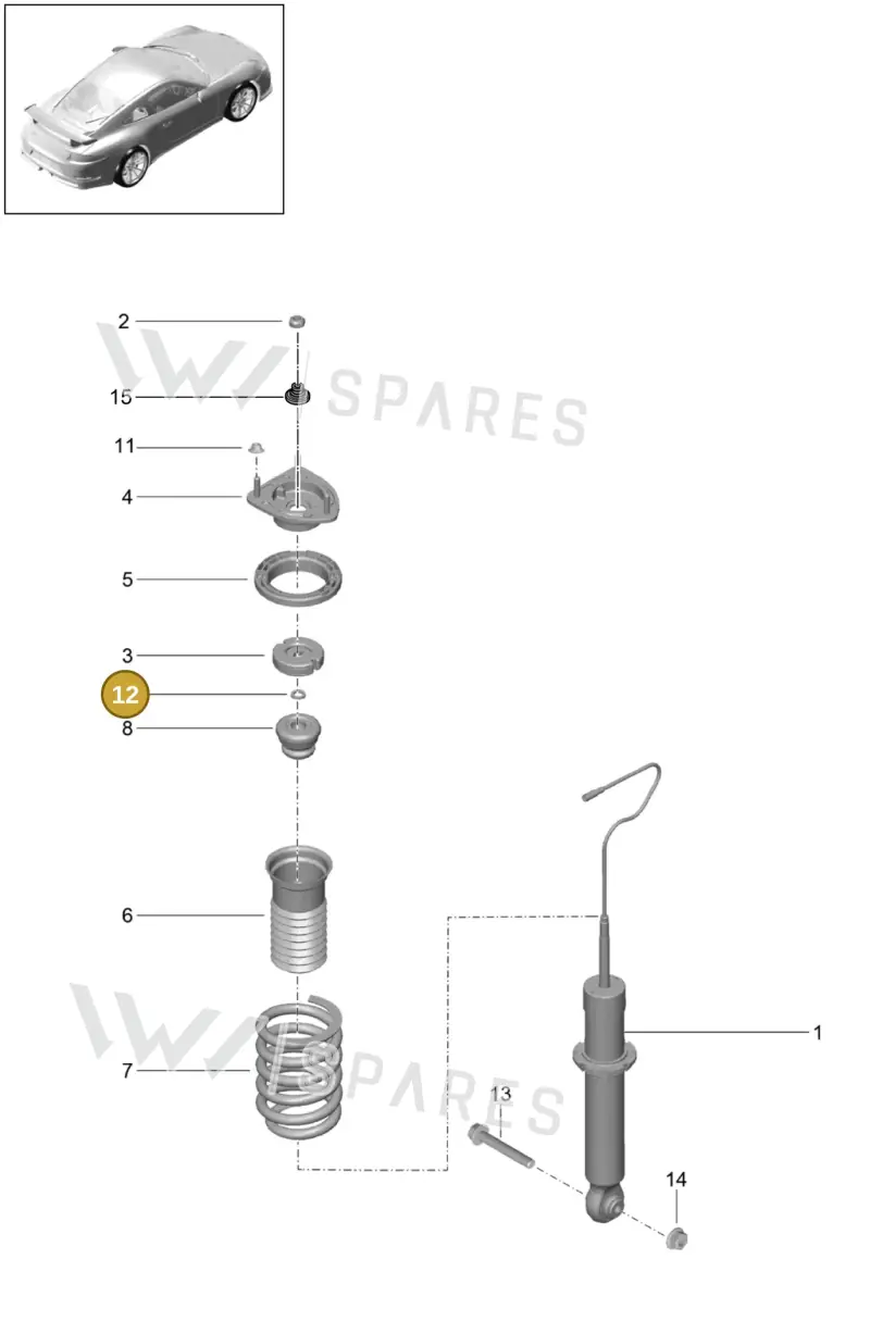 WHT008575 — Porsche 911 (2013-2020) diagram p41502001, position 12