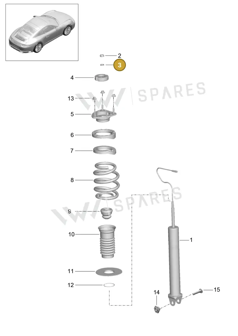 WHT008575 — Porsche 911 (2016-2019) diagram p47502000, position 3