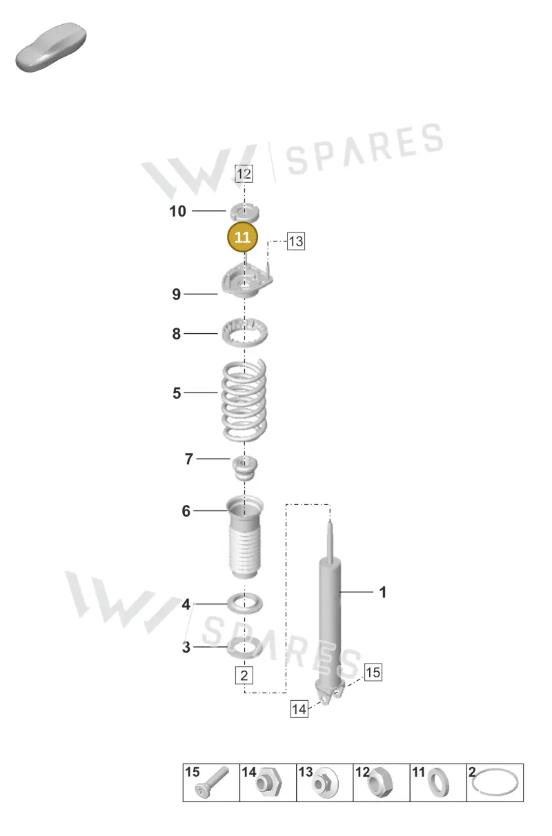 WHT008575 — Porsche 911 (2020-2022) diagram p53502000, position 11