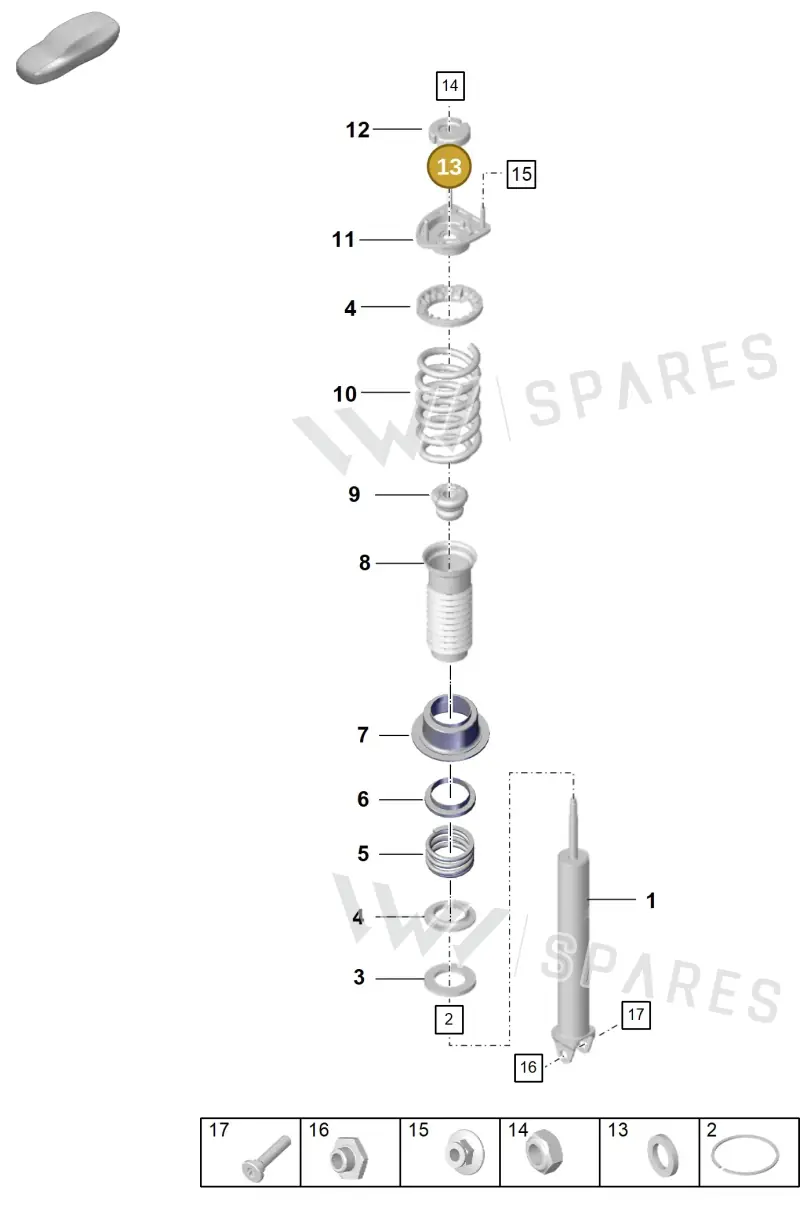 WHT008575 — Porsche 911 (2024-2025) diagram p57502010, position 13