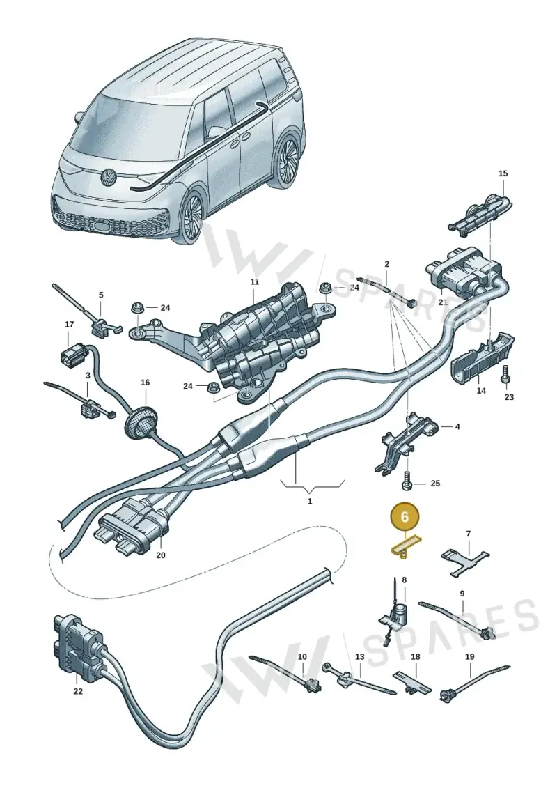 WHT008622 — Volkswagen ID.Buzz (2022-) diagram 15a970060, position 6