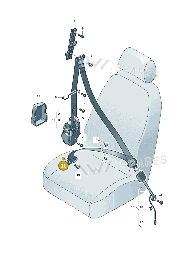 WHT008626 — Audi RS e-tron GT (2020-2025) diagram 4j1857600, position 11