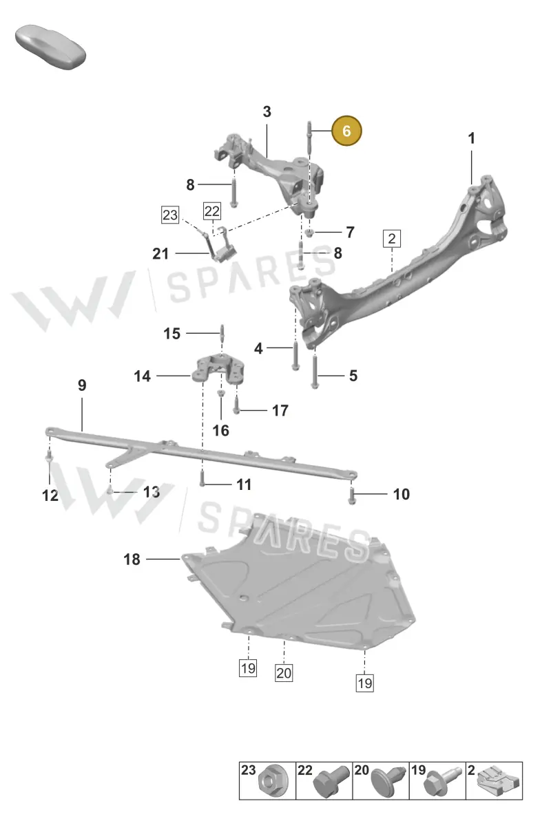 WHT008655 — Porsche 911 (2018-2024) diagram p53501005, position 6
